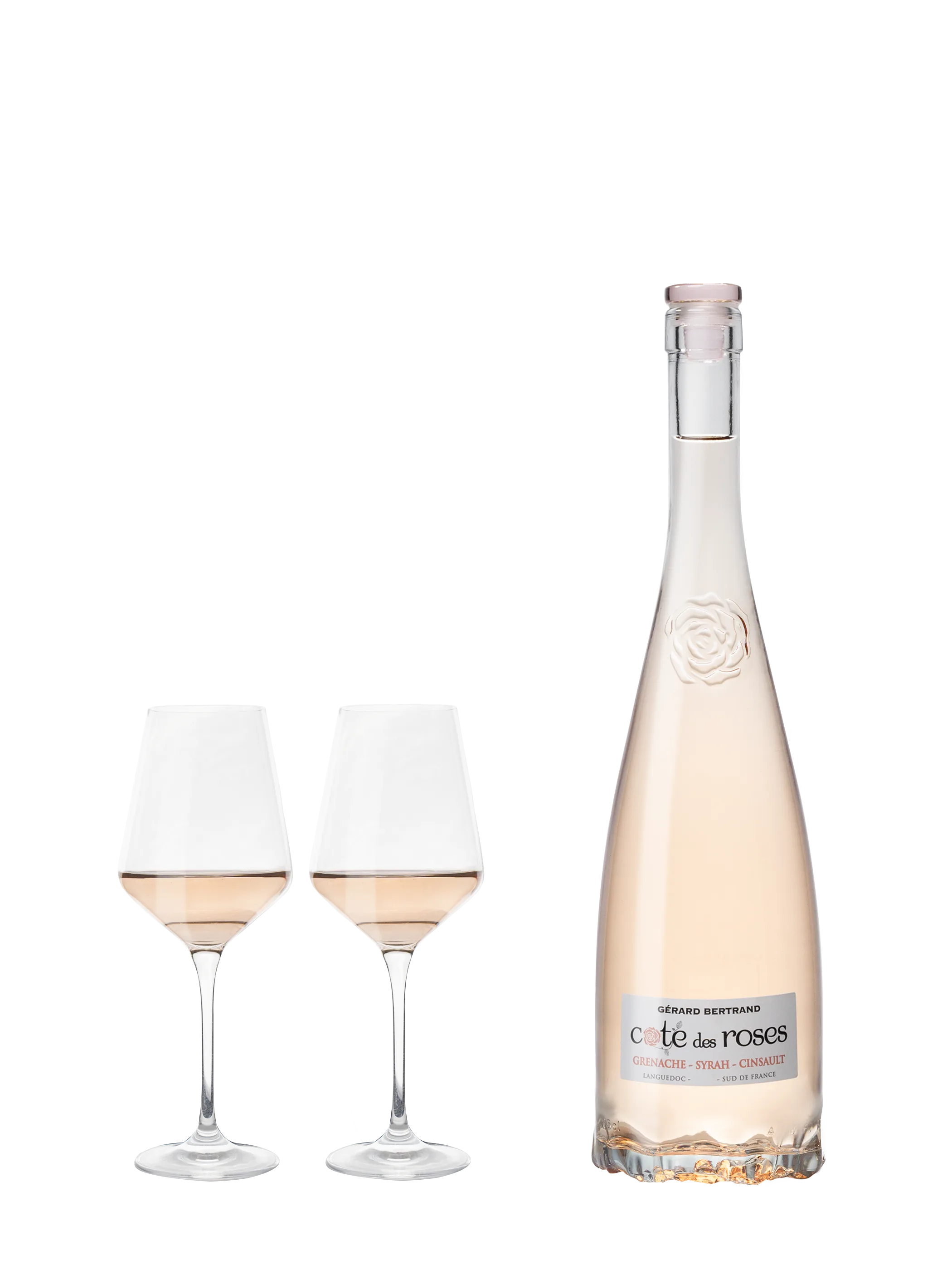 Côte des Roses Rosé dans un verre